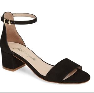 Free people "Marigold" black suede sandals